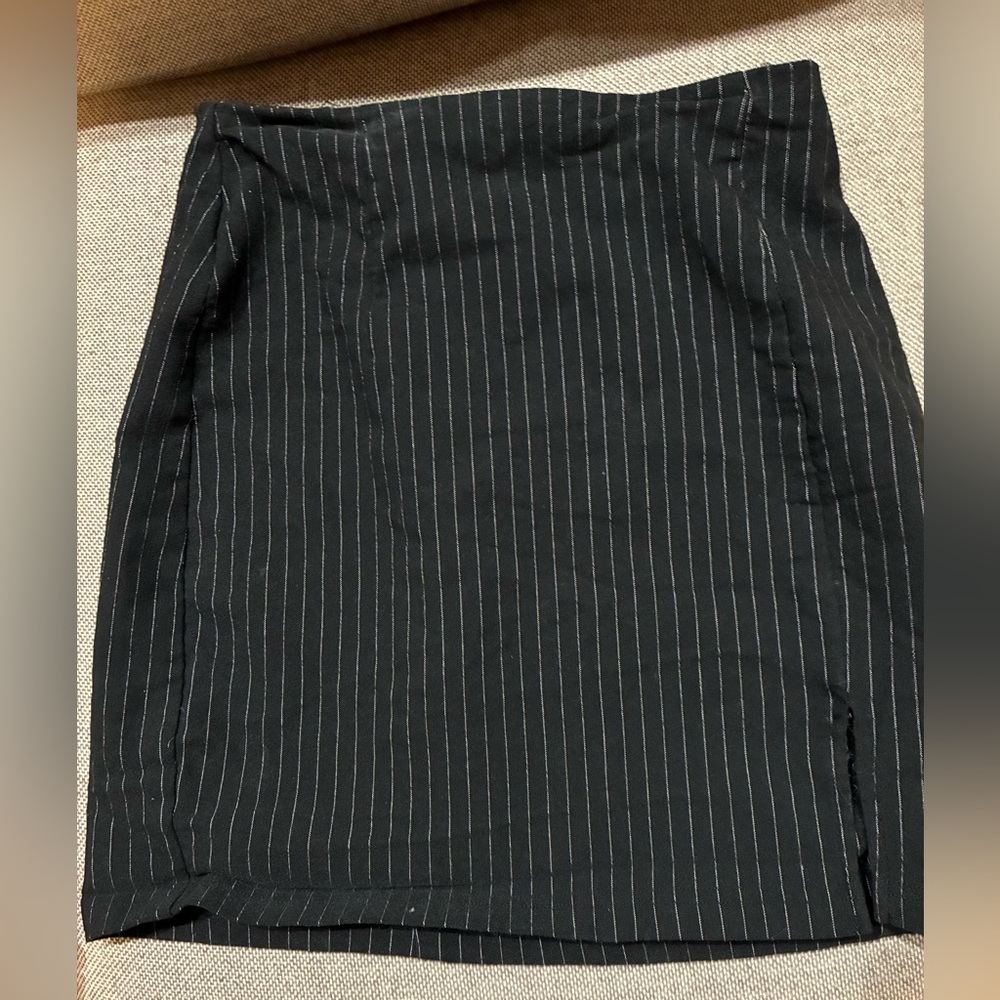 Black Pinstripe Women's Skirt